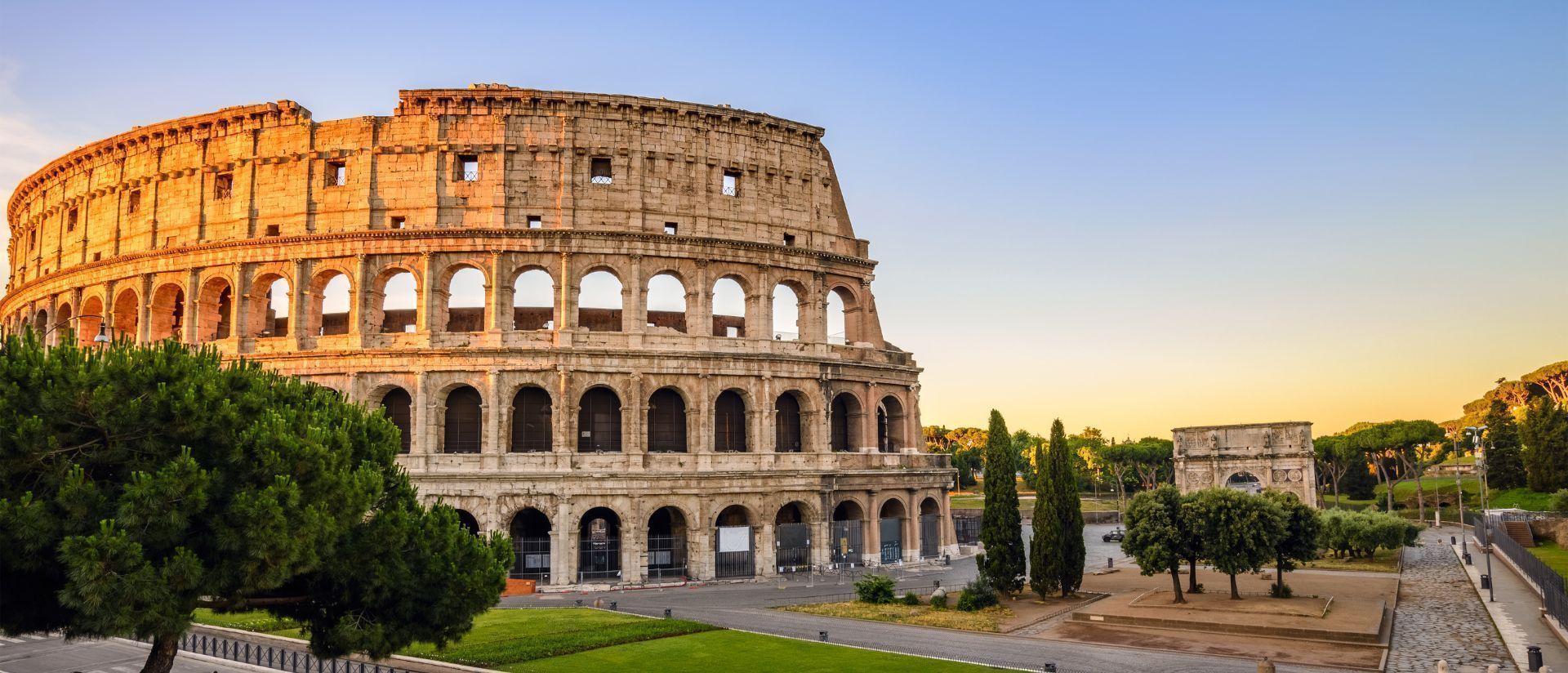 Rome skyline at dusk